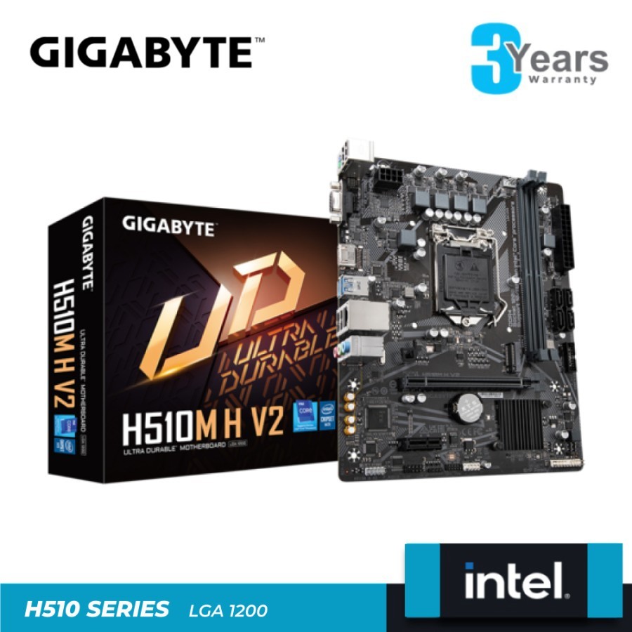 Jual MOTHERBOARD GIGABYTE H510M H V2 (Intel H510, LGA 1200, DDR4