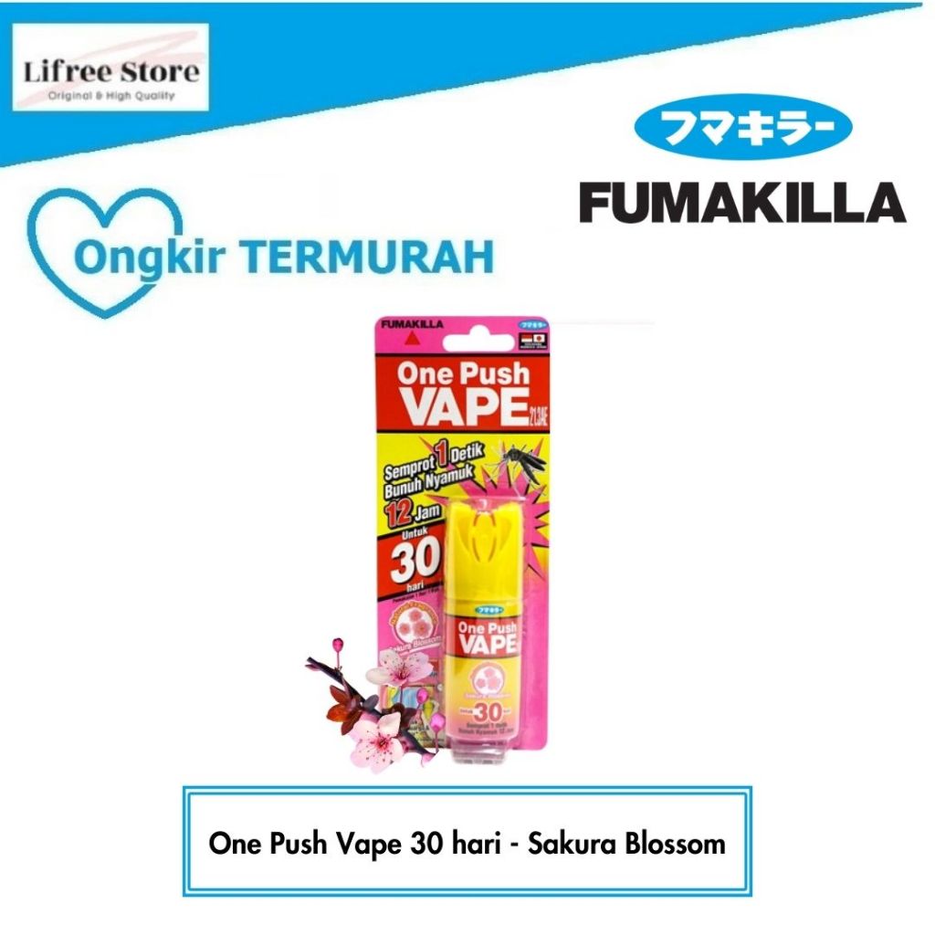 Jual Obat Nyamuk One Push 30 Hari Sakura Blossom Vape Fumakilla Shopee Indonesia 7668