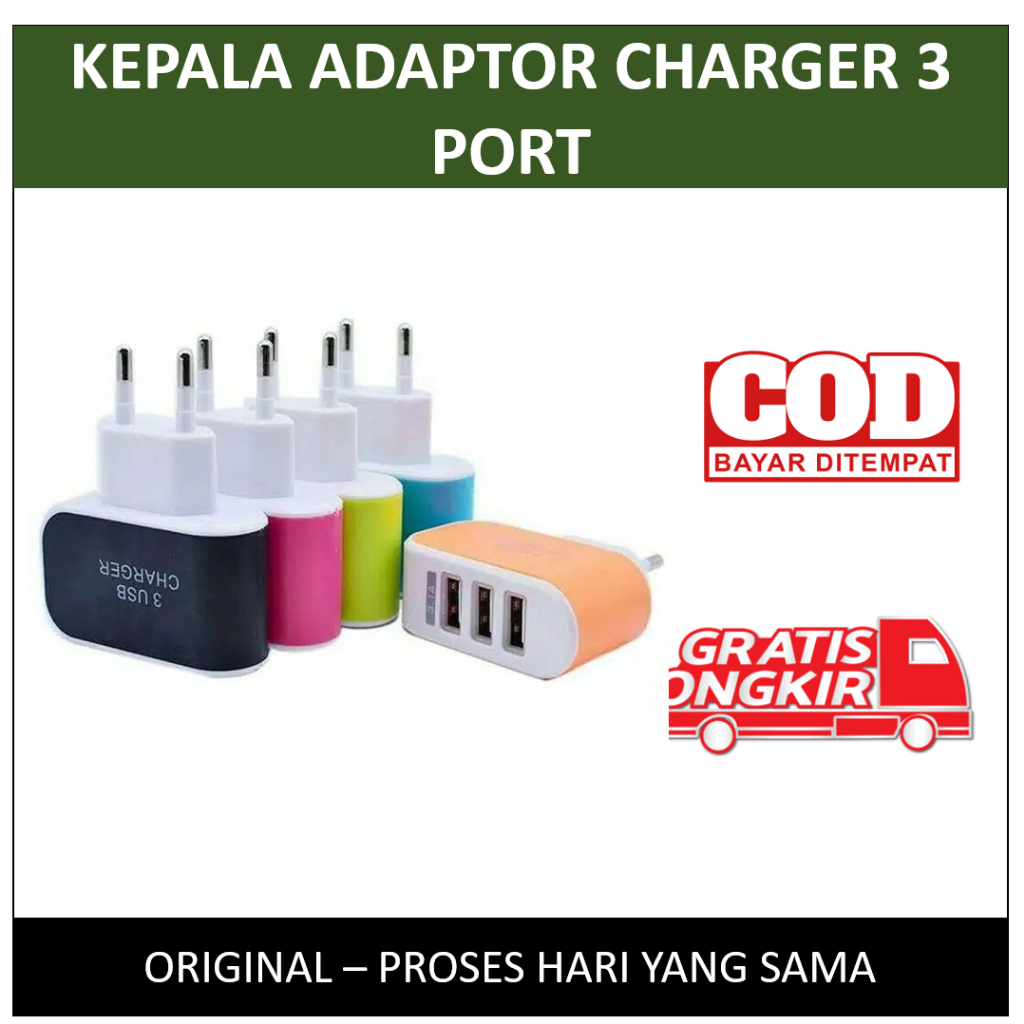 Jual Adaptor Charger Output Kepala Batok Travel Adapter Casan Port Usb A Warna Colokan In