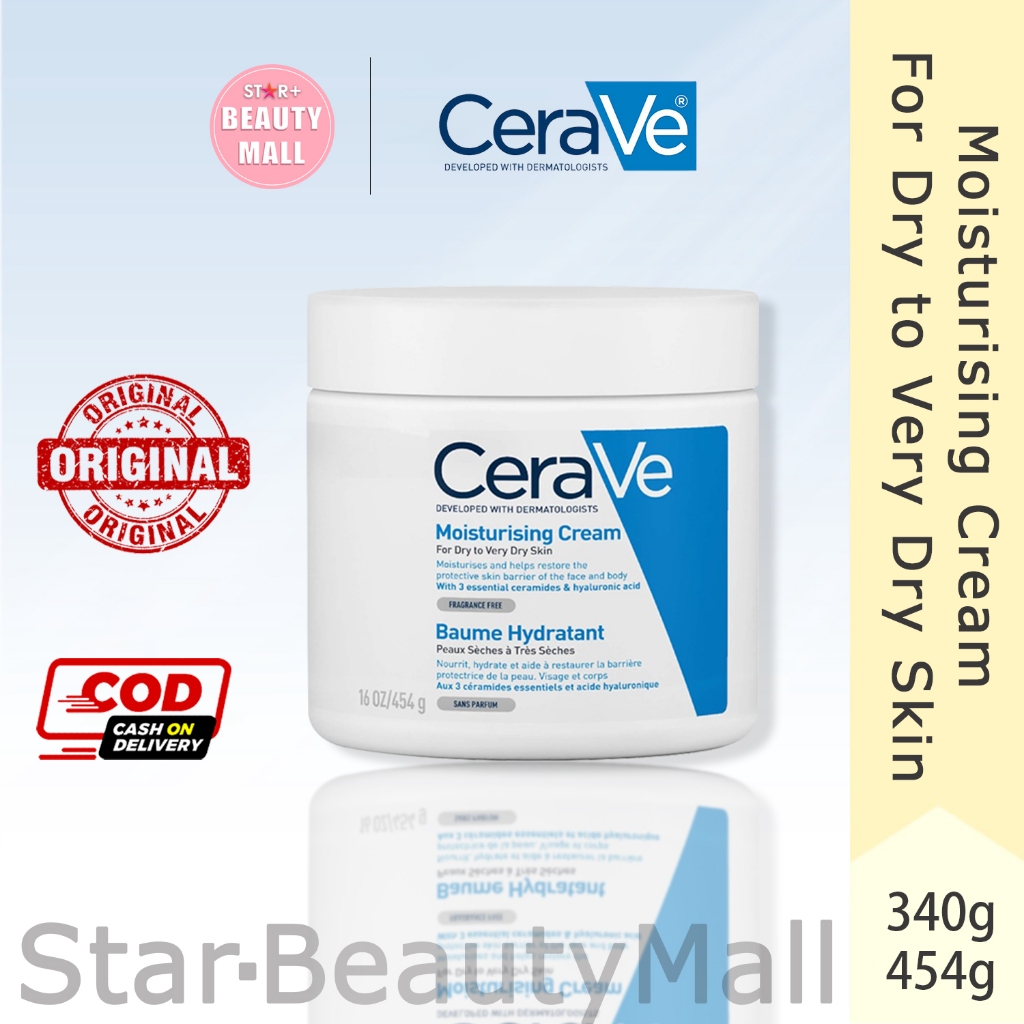 Jual CeraVe Moisturising Cream 340g/454g Baume Hydratant For Dry to ...