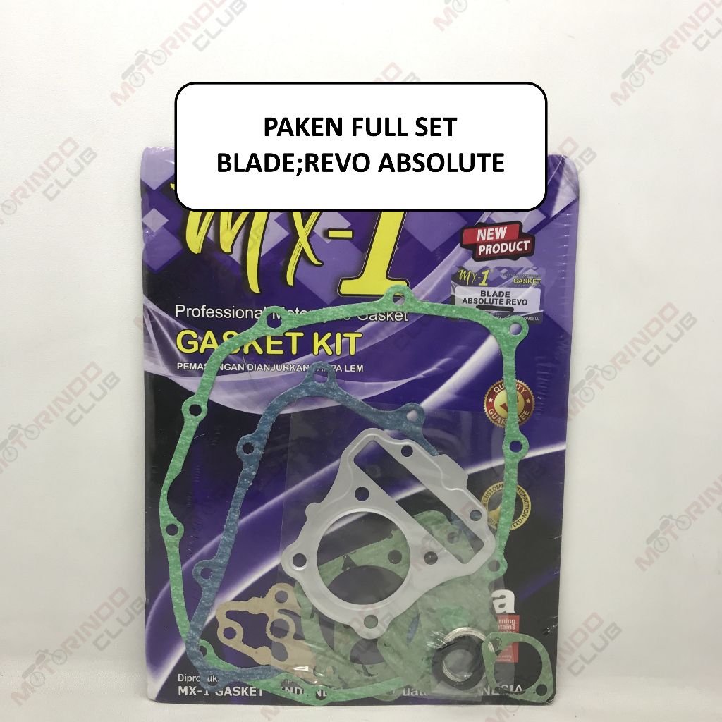 Jual Gasket / Paken Full Set motor BLADE ; REVO ABSOLUTE merek MX-1 ...