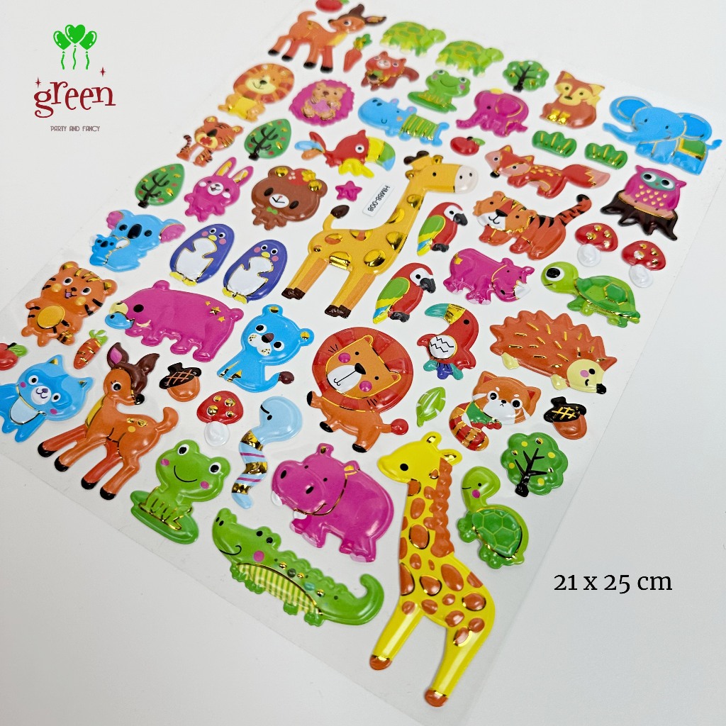 Jual Sticker anak 21x26 cm Sticker timbul 3D Sticker stiker anak bisa ...