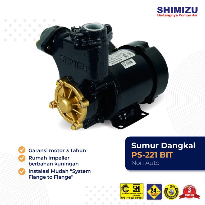 Jual Pompa Air SHIMIZU Manual PS 221 BIT - Pompa Air Non Otomatis ...