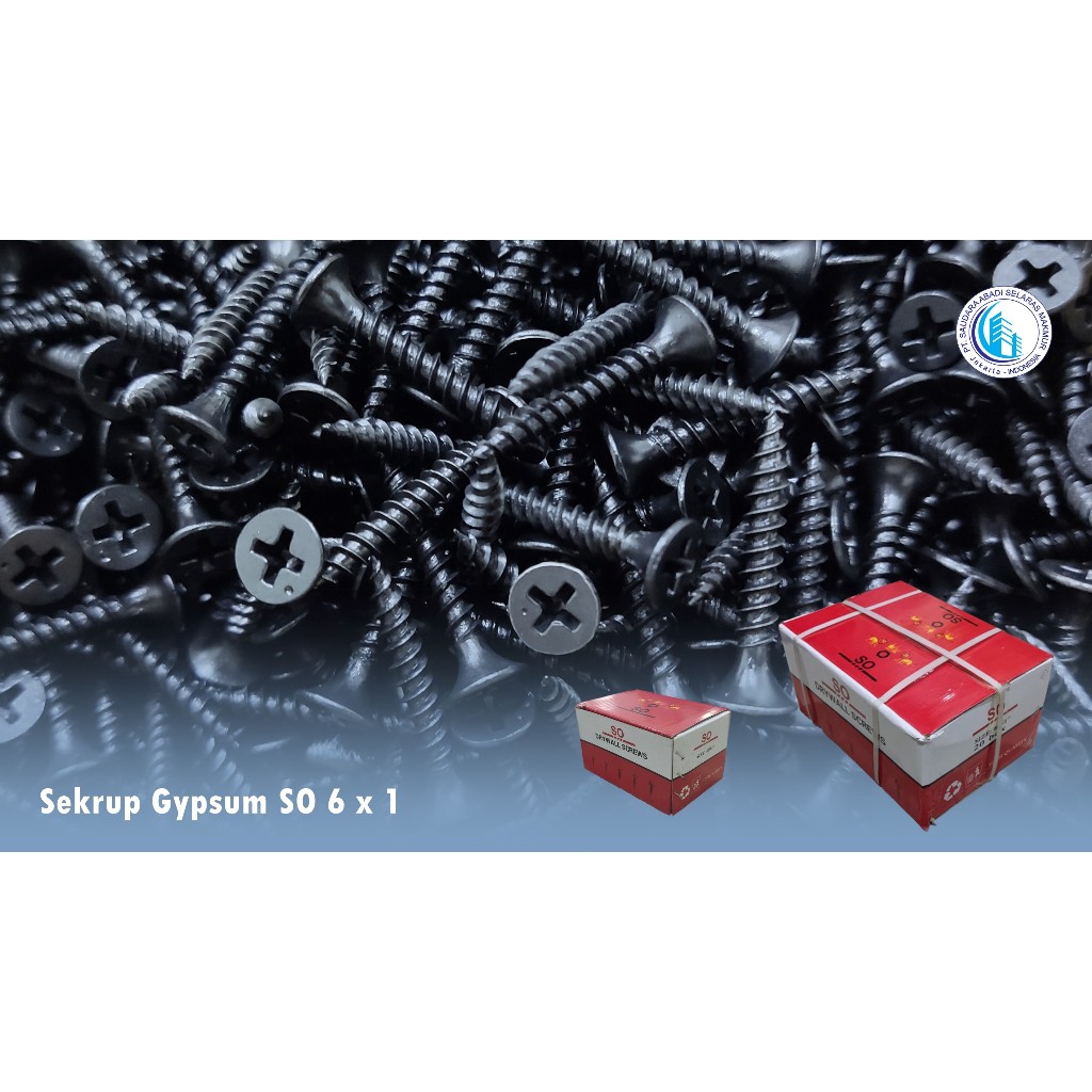 Jual Sekrup Gypsum / Skrup Gypsum 6x1 SO (1 Box) | Shopee Indonesia