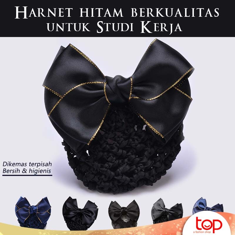 Jual Jepit Rambut Hairnet Logam Pita mesh Sanggul harnet hitam ...