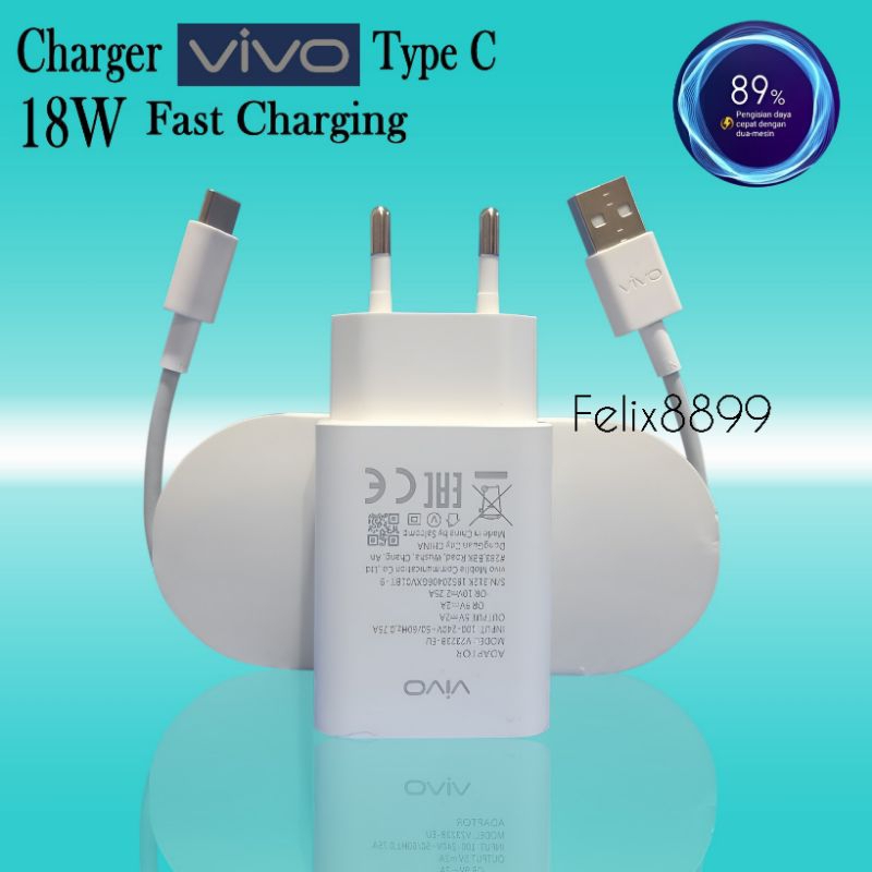 Jual Charger Casan VIVO Y30 Y30i Y50 Y51 Y51A Original 18W Type C