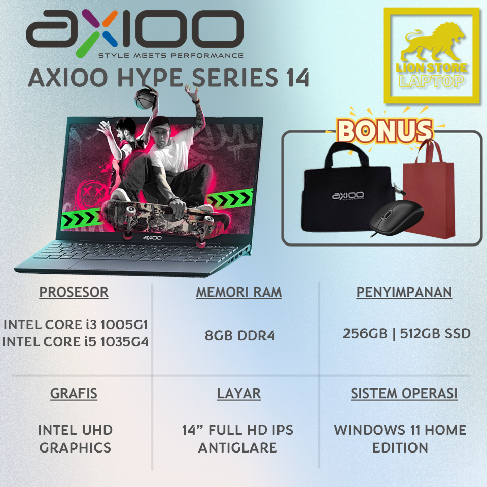 Jual LAPTOP AXIOO MYBOOK HYPE 5 INTEL I5 1035G4 8GB 512GB FHD IPS ...