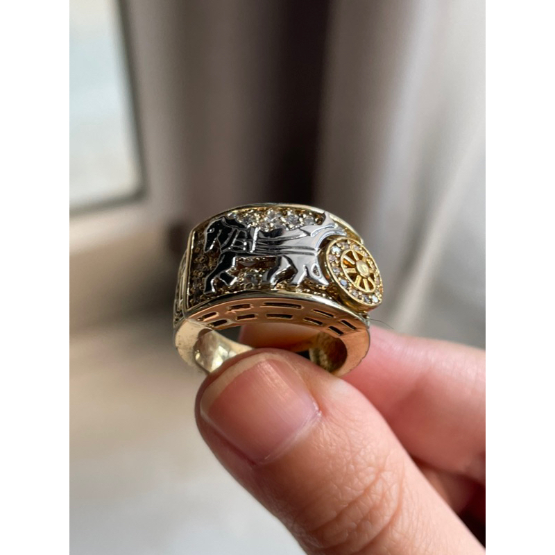 Jual Vintage Y2K Hermees Gold Horse Ring Rings Cincin Korea | Shopee ...