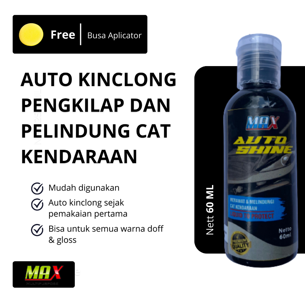 Jual Max Auto Shine Nano Ceramic Coating Memberikan Efek Daun Talas