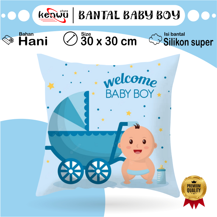 Bantal Baby Boy 30x30 Cm #BB 001-012 / Bayi Laki Laki / New Born /Birthday  Gift / Souvenir Bantal