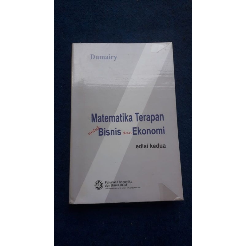 Jual Buku Matematika Terapan Untuk Ekonomi Dan Bisnis - Dumairy ...