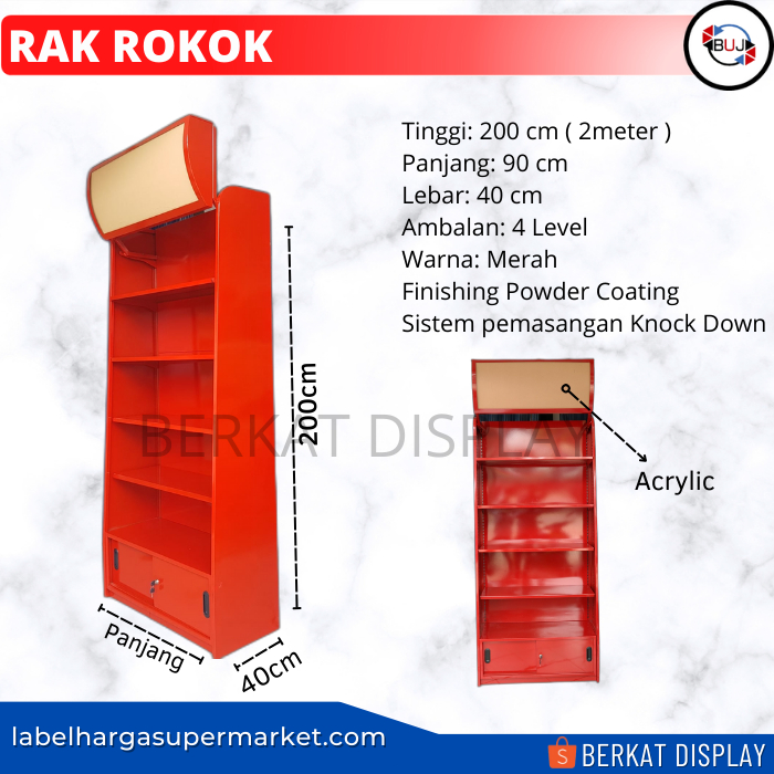 Jual BACK WALL - RAK BELAKANG MEJA KASIR 90 cm | Shopee Indonesia