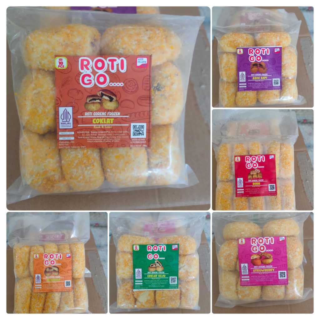 Jual Frozen Food Roti Go isi 10pcs Faih Coklat Ceminan Sehat Menu Sehat