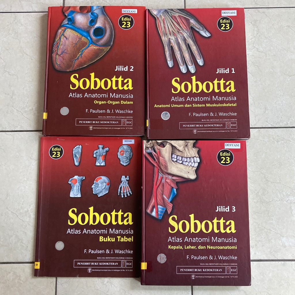 Jual (SOLD OUT ⛔️) PRELOVED Sobotta Edisi 23 Original Jilid 1, 2, 3 ...