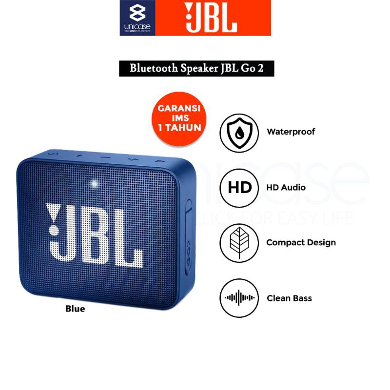 Jual Speaker Bluetooth Jbl Wireless GO 2 Super Bass Speaker Mini GO2 ...