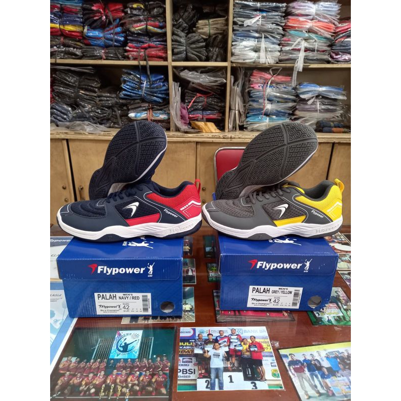 Jual Sepatu Badminton FLYPOWER PALAH NAVY/RED & GREY/YELLOW ORIGINAL ...