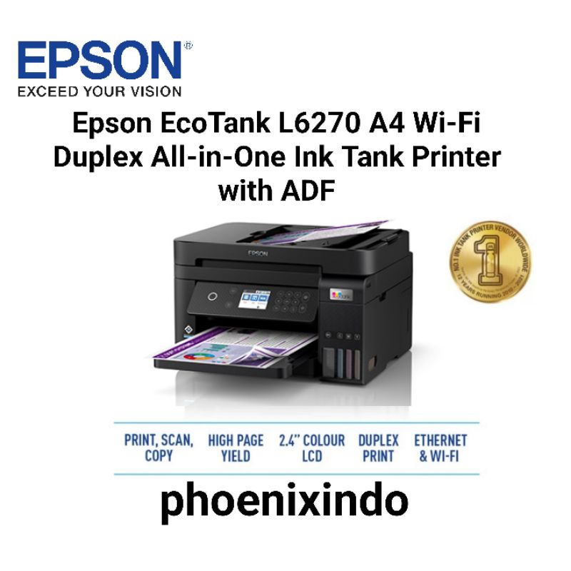 Jual Epson Ecotank L6270 L 6270 A4 Wi Fi Duplex All In One Ink Tank Printer With Adf Shopee 8778