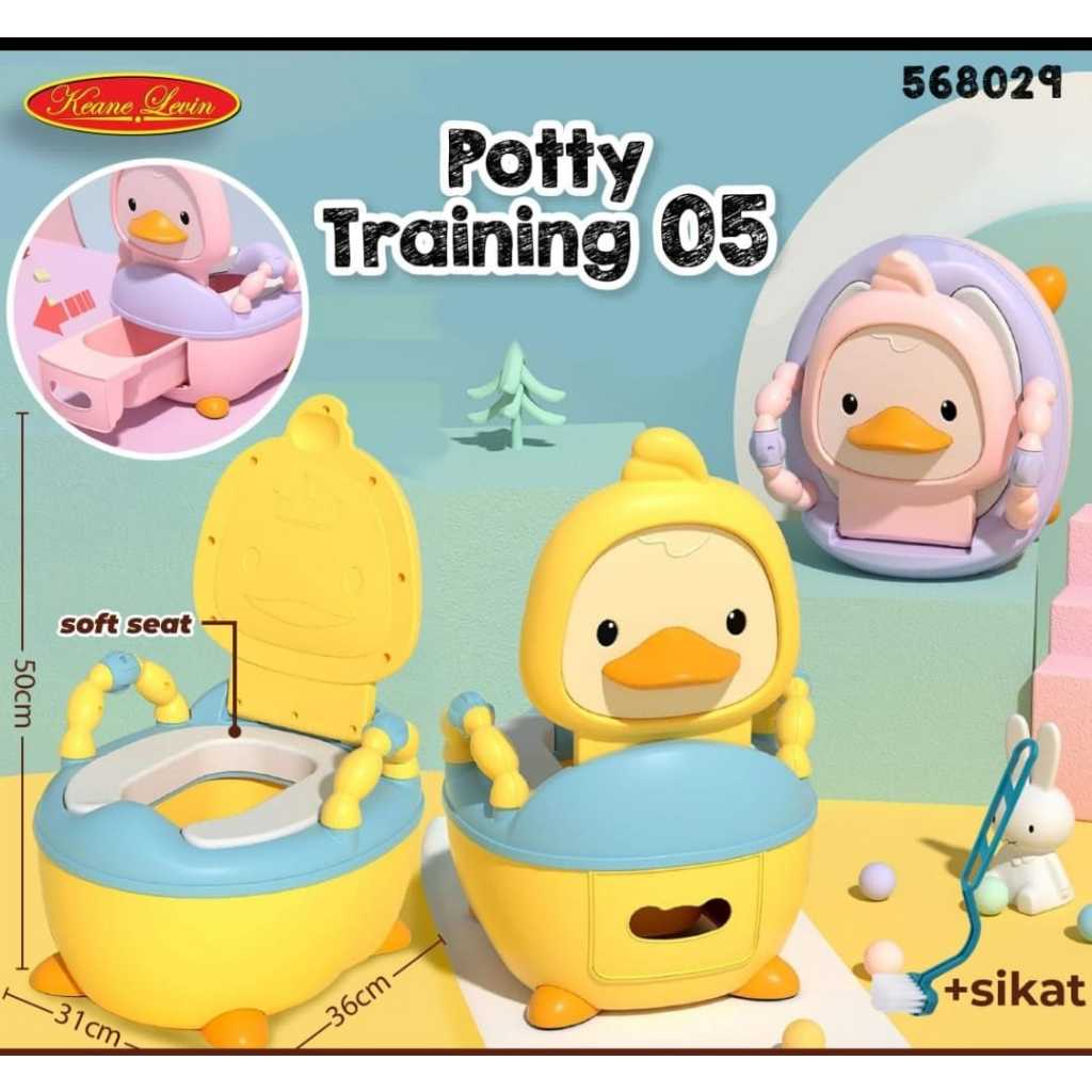 Jual potty training duck bebek kode 05 senderan tulang punggung dan