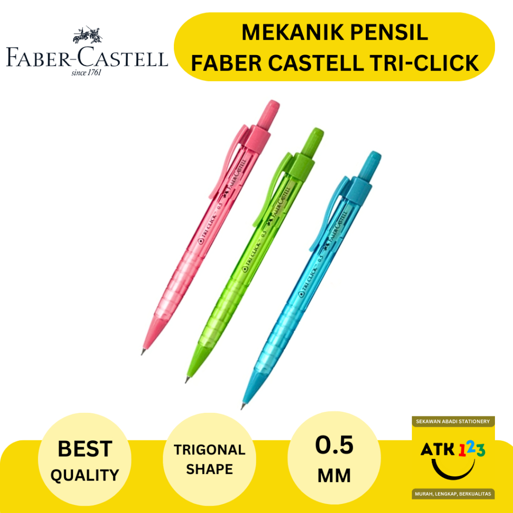 Jual Mekanik Pensil / Mechanic Pencil Merk Faber Castell Tri-Click 0.5 ...