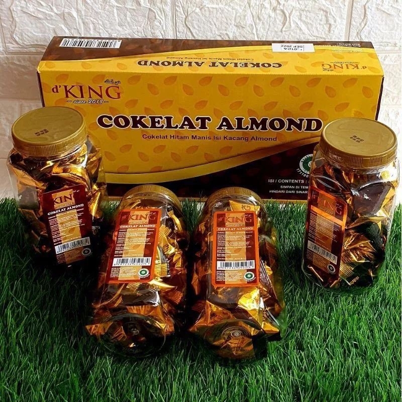 Jual Ready Grosir Ecer Coklat Almond D King 1 Toples Isi 40 Pcs Coklat Kacang Almond Murah 5416