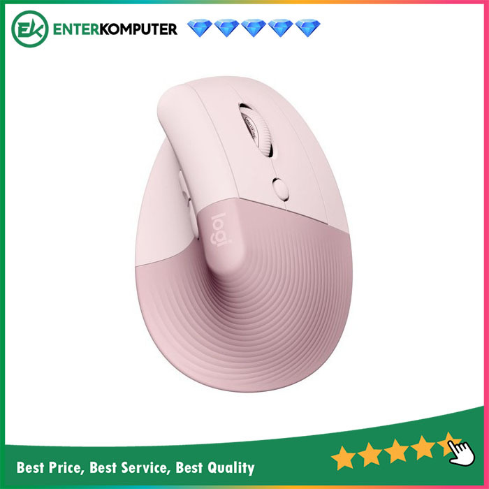 Jual Logitech Lift Vertical Ergonomic Mouse - Rose | Shopee Indonesia