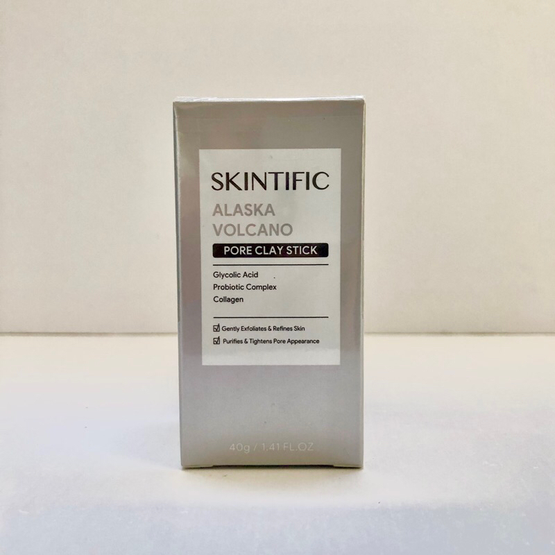 Stick Nettoyant Visage Skintific Alaska Volcano - Argile Purifiante 40g, Neuf, Pour Pores Et Points Noirs