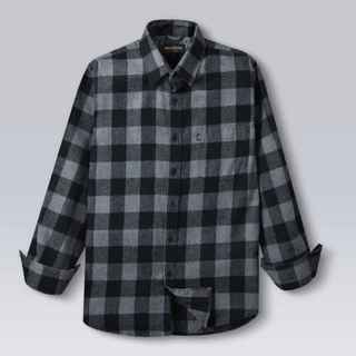 Broodis Kemeja Flannel Canbera Grey Lengan Panjang