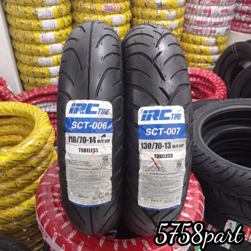 新車　110/70-14 130/70-13 PCX160 125 IRC Jual BAN LUAR PCX160, ADV IRC 110/70-14, 130/70-13 ORIGINAL 100