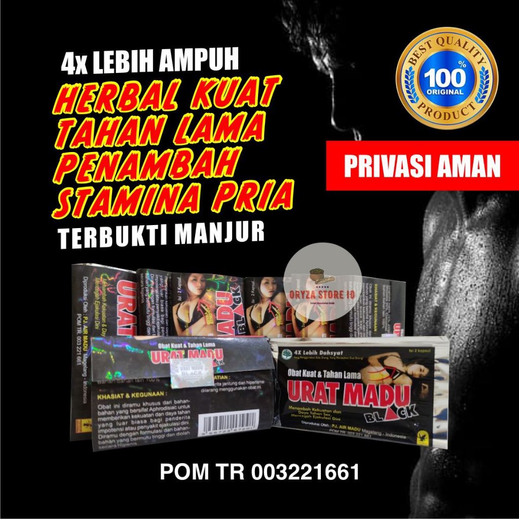 Jual Asli Urat Madu Black Herbal Kuat Tahan Lama Pria Permanen Penambah