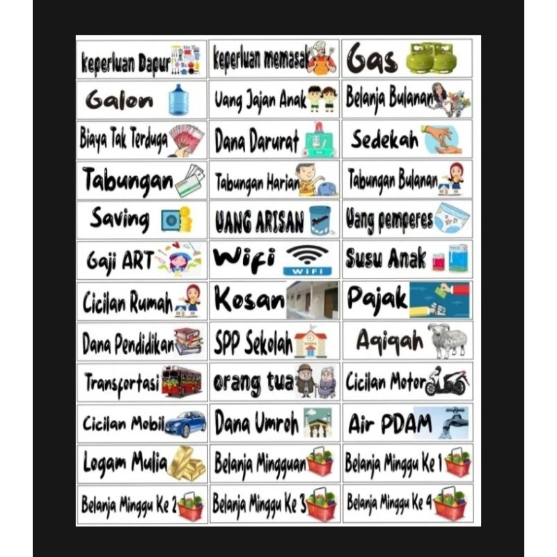 Jual Sticker Budget Bulanan | Shopee Indonesia