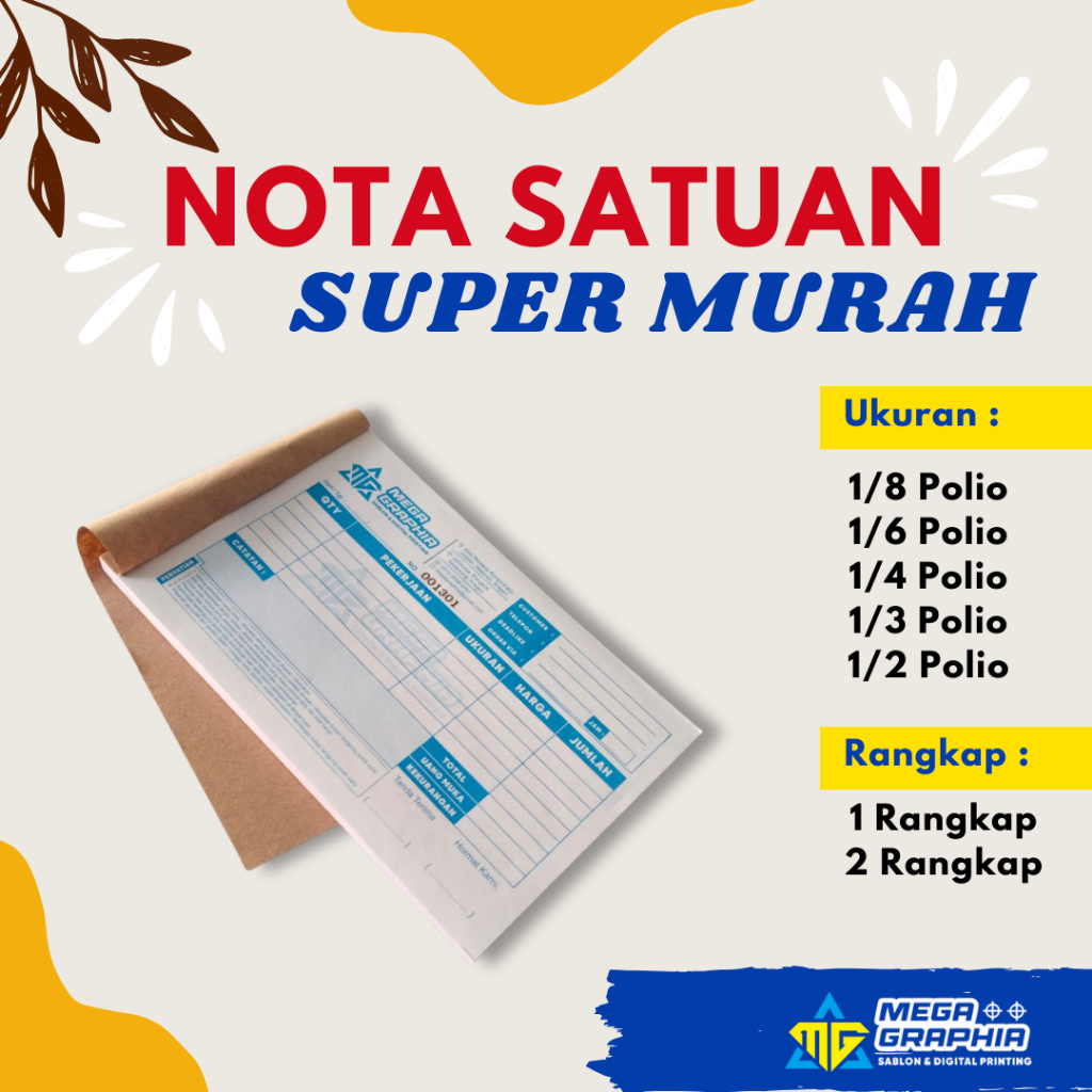 Jual NOTA CUSTOM RANGKAP 2 PLY DAN 1 PLY / BON SURAT JALAN FAKTUR ...
