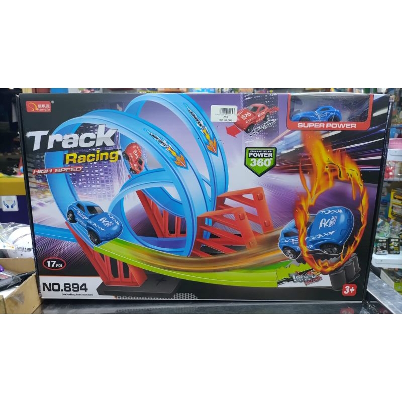 Jual Track Racing High Speed 360 Double Loop Track Arena Hot Wheel ...