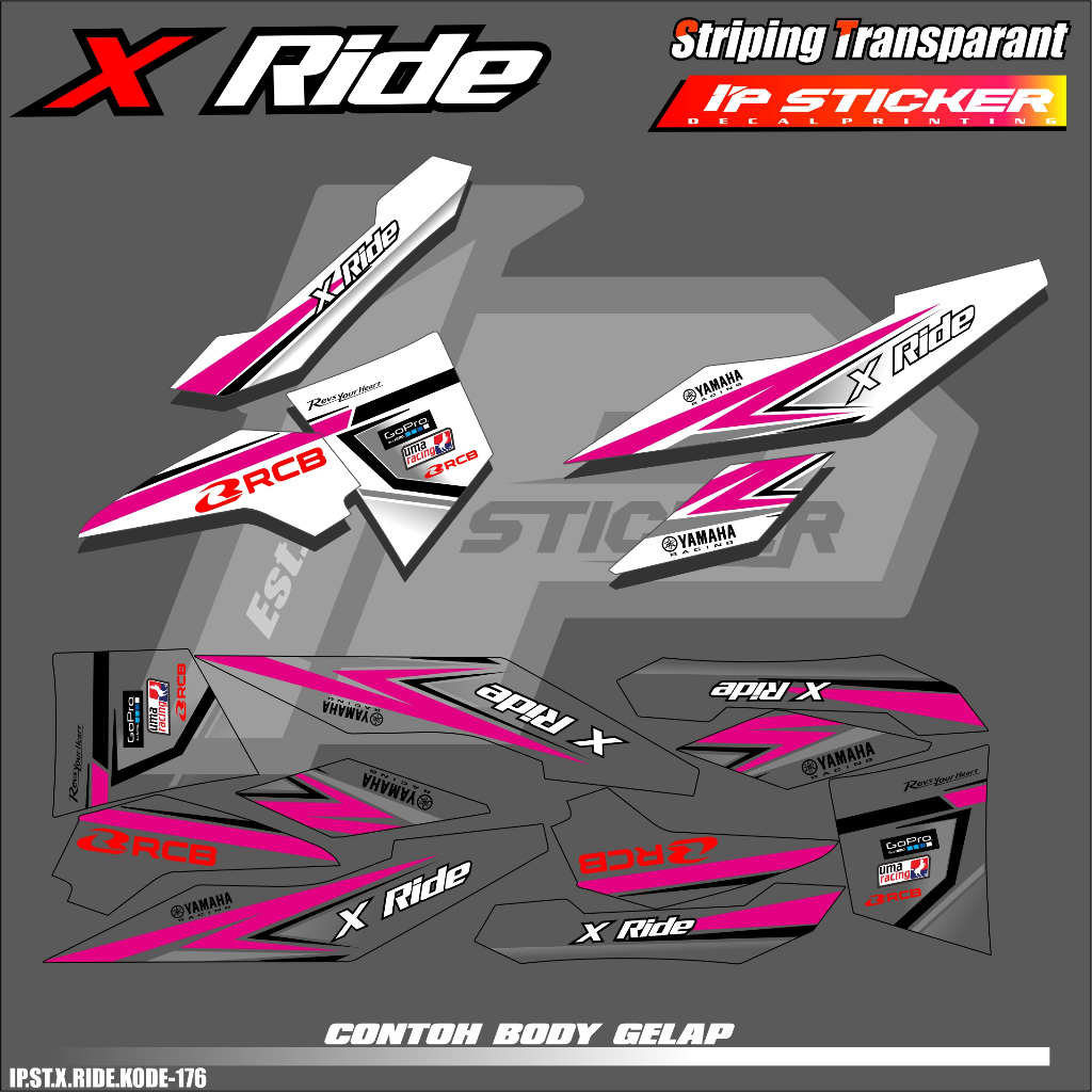 Jual X RIDE (COD) STIKER STRIPING MOTOR YAMAHA X RIDE - STIKER LIST ...