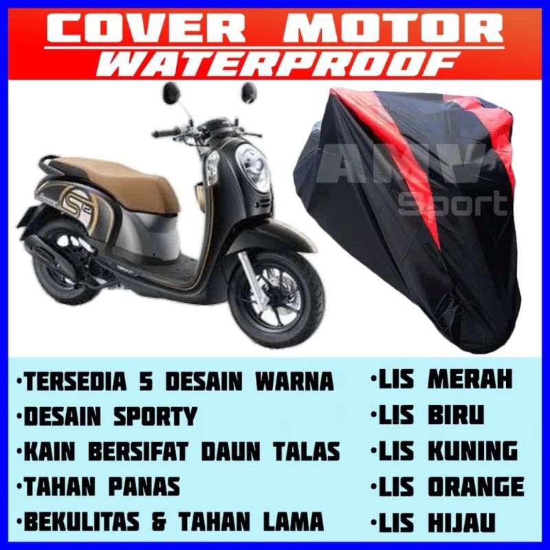 Jual Sarung Motor Semua Jenis Motor Scoopy/Cover Motor Semua Jenis Scoopy/Pelindung Motor Semua