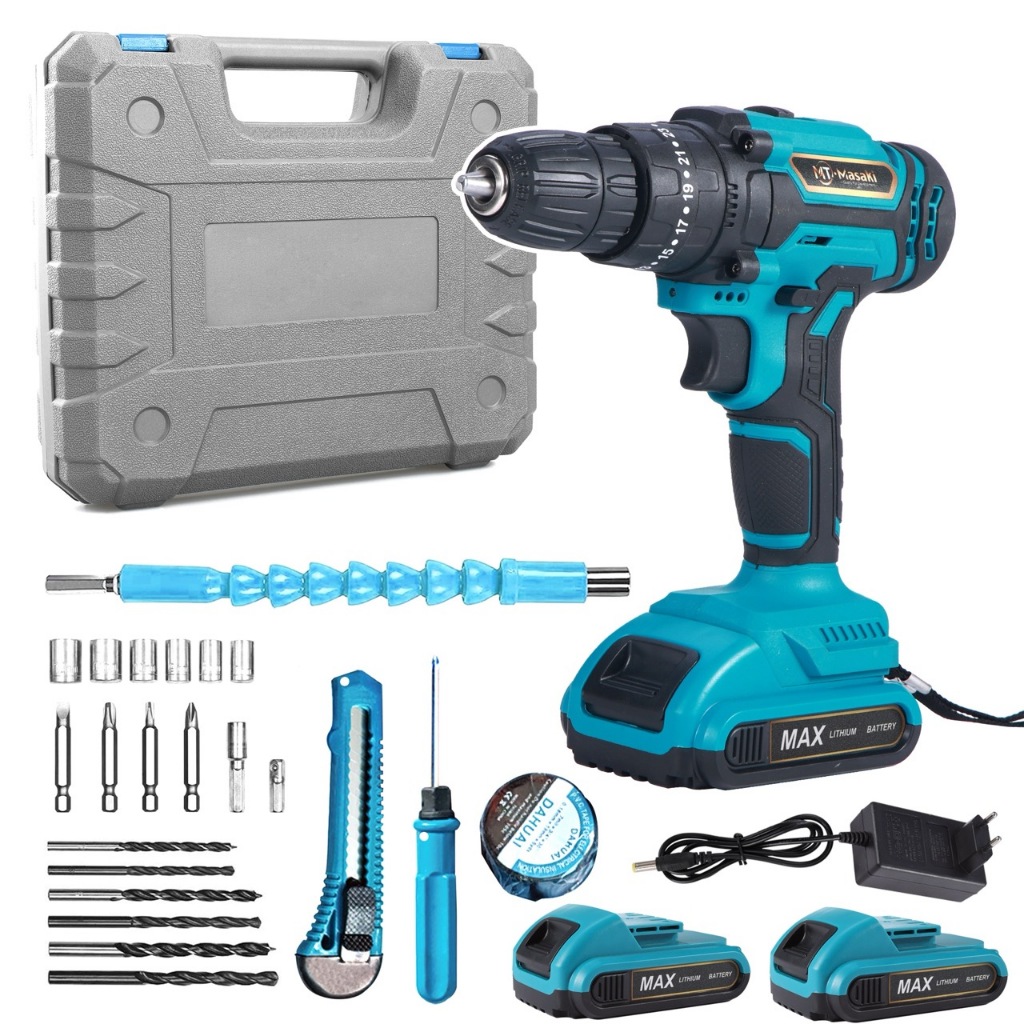 Jual MTMASAKI Mesin Bor Baterai Tangan Cordless Drill 21VF MT8250