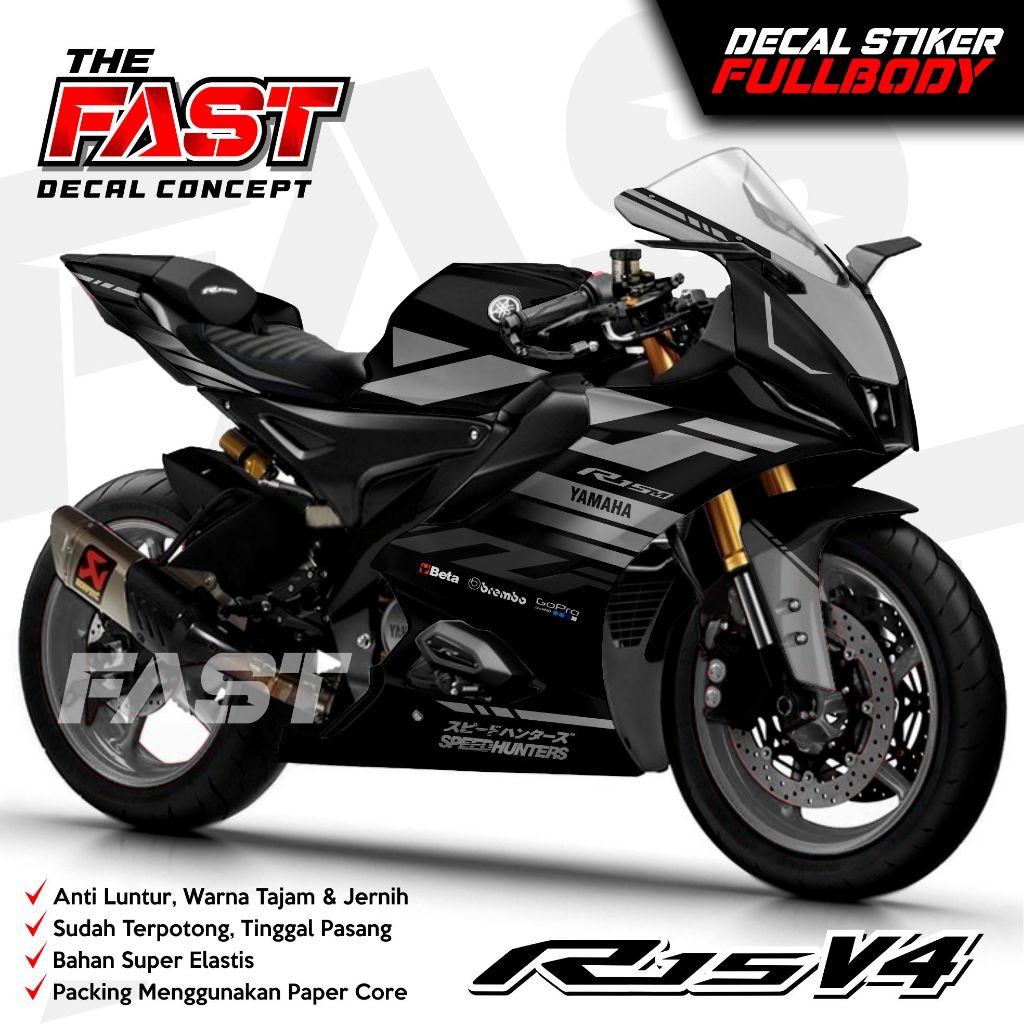 Jual ⭐⭐⭐⭐⭐TERBARU decal stiker r15 v4 full body bisa custom | Shopee ...