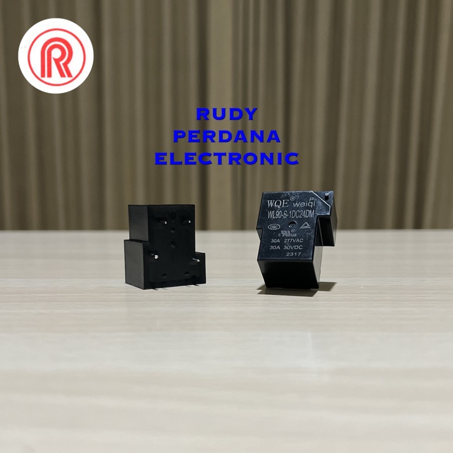 Jual RELAY 4 PIN KAKI 4P 24 VOLT 24V 30A KODOK WQE WEIQI WL90-S-1DC24DM ...