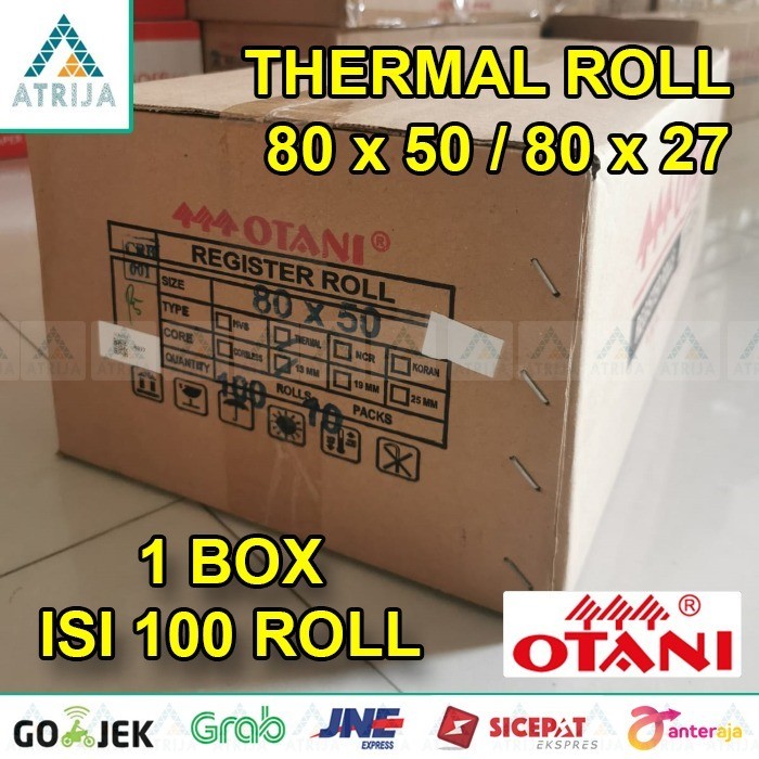 Jual (1 Box = 100 Roll) Kertas Thermal Struk Kasir 80x27 ( 80x50 Eco ...