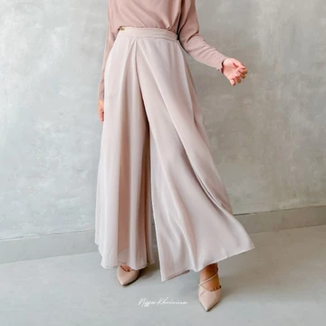 Bynissa BINAR KULOT Bawahan Celana Kulot Highwaist Cerruty Pakaian Muslim Wanita