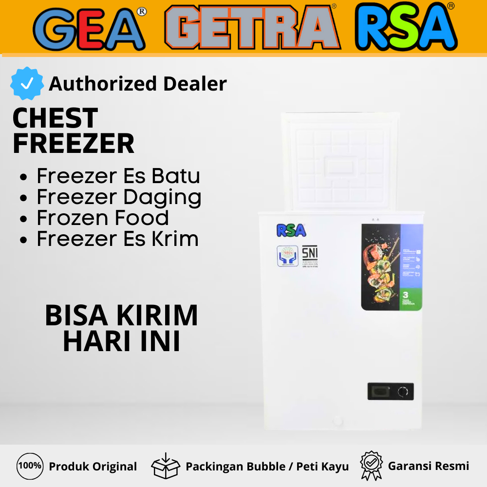 Jual RSA CF-100 CHEST FREEZER 100 LT LITER / FREEZER BOX RSA CF100 / CF100  di Seller Barat Daya Elektronik - Pasir Jaya, Kota Tangerang