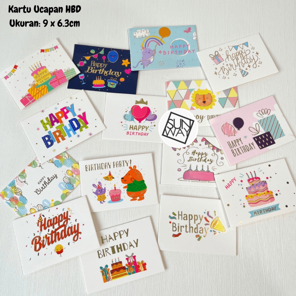 Jual Kartu Ucapan Ulang Tahun Happy Birthday Card Kartu Ulang Tahun