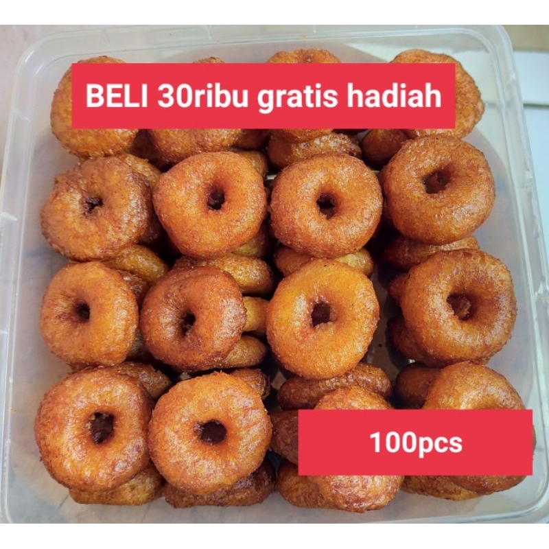 Jual Kue Cincin Gula Merah 100pcs kue Ali agrem cemilan | Shopee Indonesia