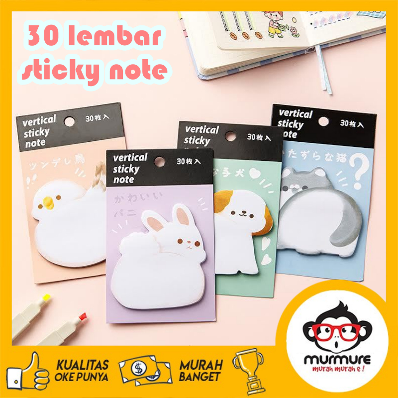 Jual MURMURE I STICKY NOTES FAT ANIMAL MEMO POST IT KARAKTER | Shopee ...