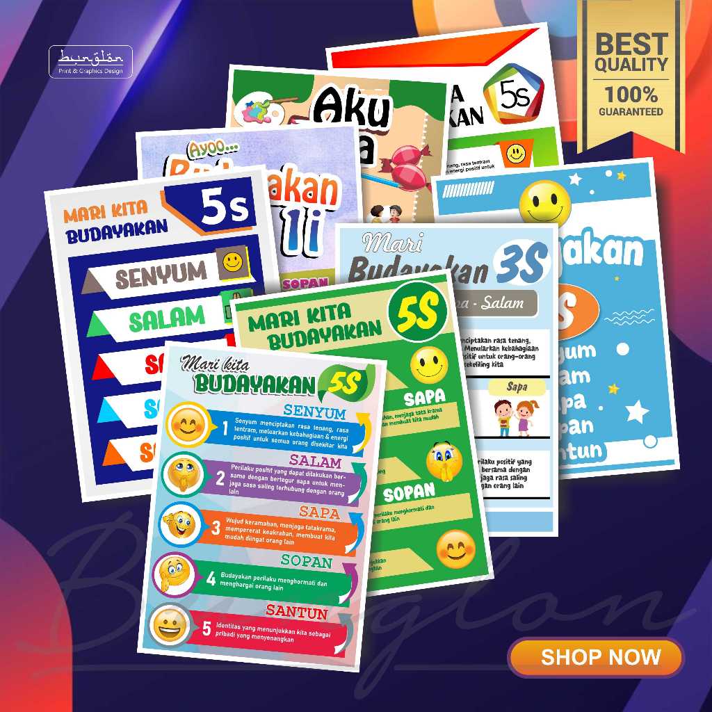 Jual Poster Edukasi, Poster 3S, 4S dan 5S | Shopee Indonesia