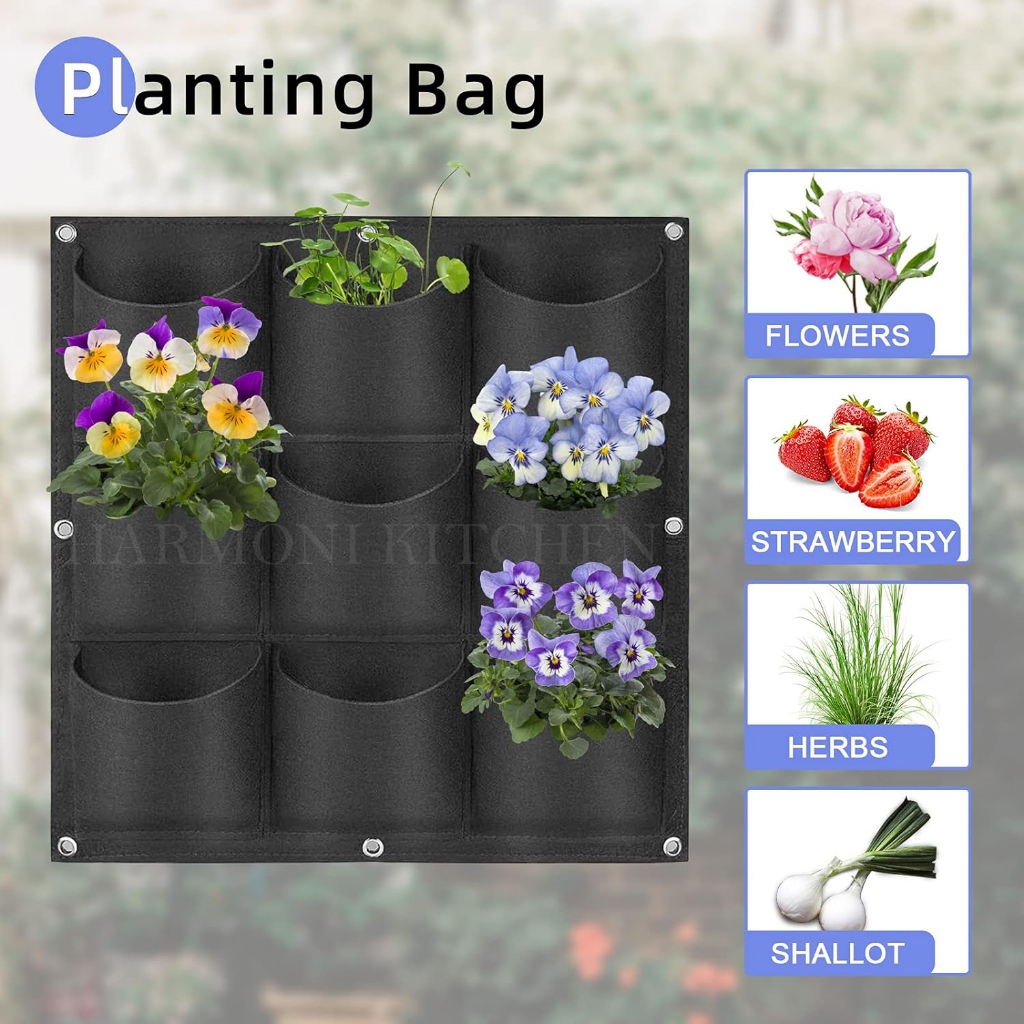 Jual Pot Gantung Bunga Hias Tanaman Vertical Garden Slot Tempat Bunga Dinding Gantungan Hiasan