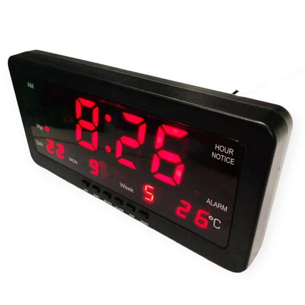 Jual LED Digital Clock Alarm Jam Meja/Jam Dinding Digital 1008 LED ...