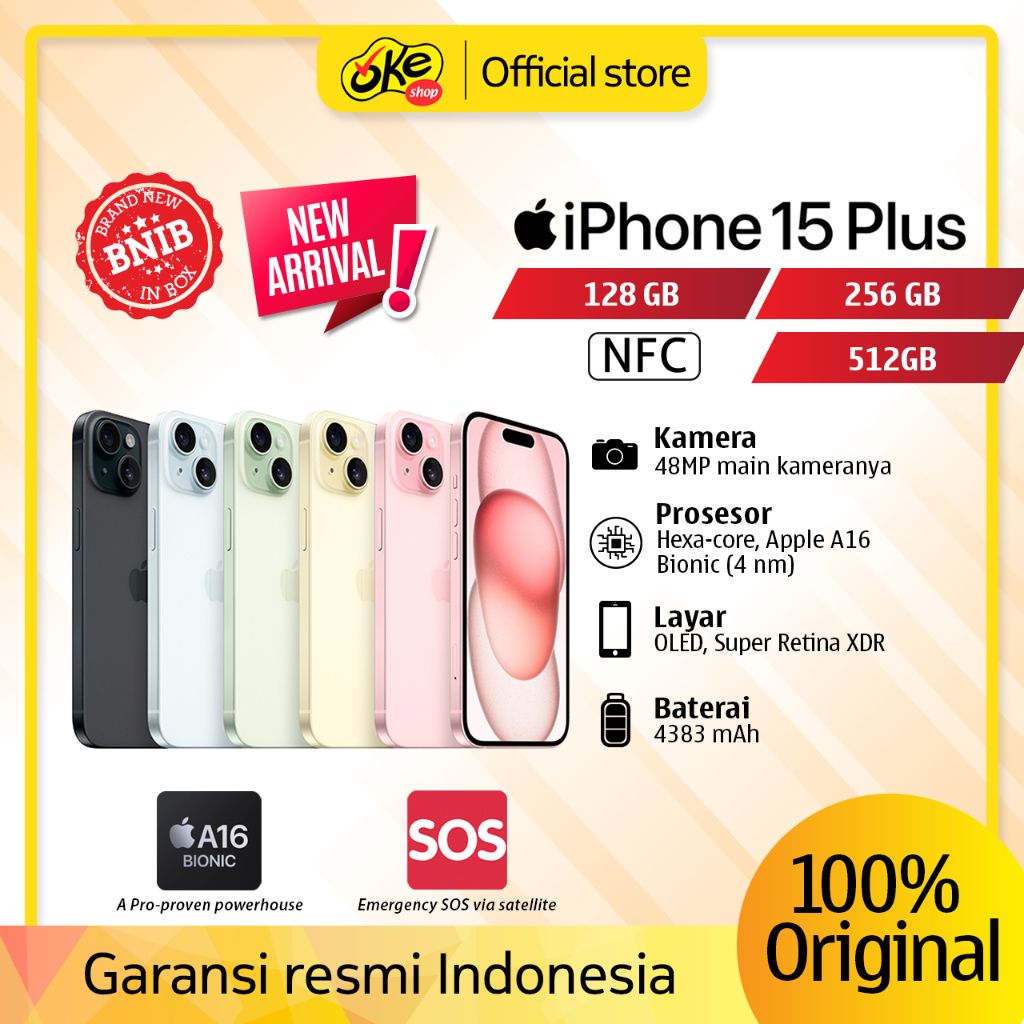 Jual IPhone 15 Plus 128GB 256GB 512GB | Shopee Indonesia