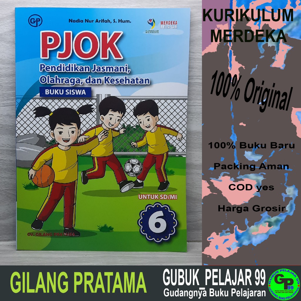 Jual Pendidikan Jasmani, Olahraga, Dan Kesehatan (PJOK) Kelas 6 SD/MI ...