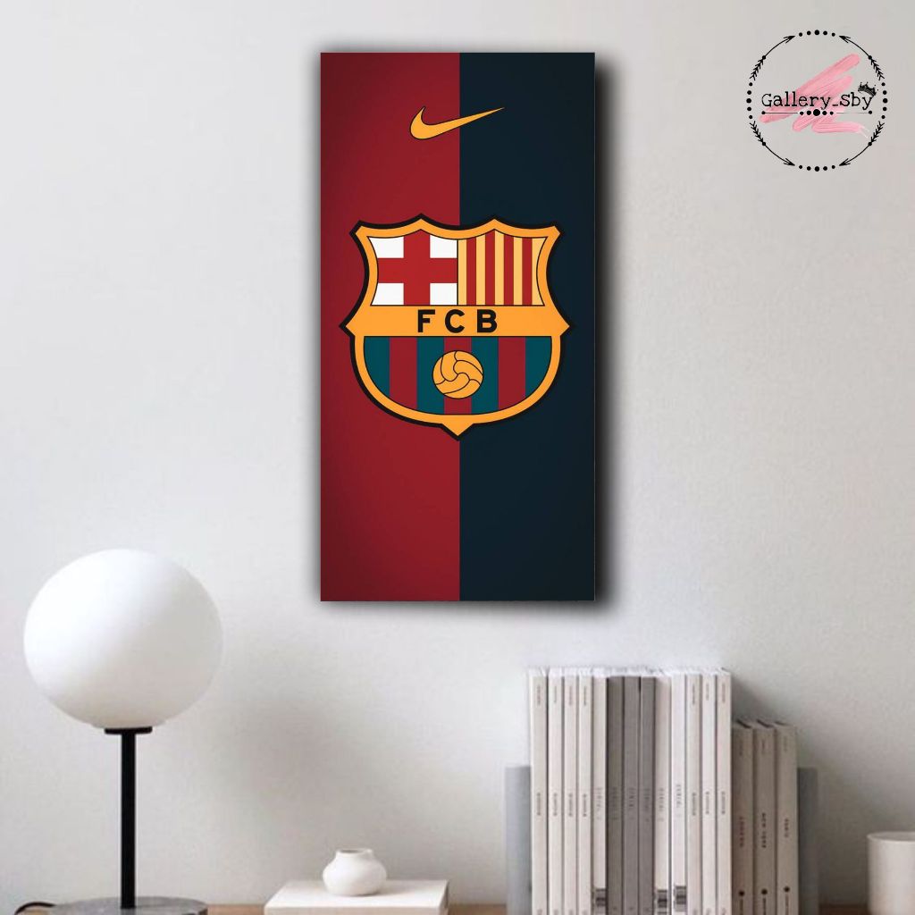 Hiasan Dinding Kamar Dekorasi Rumah Pajangan BARCELONA FC 30cm x 15cm