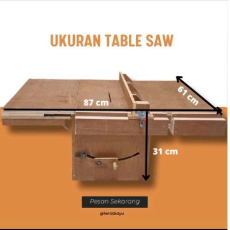 Table Saw Mini Gerenda Tangan Full Set Tinggal Pakai